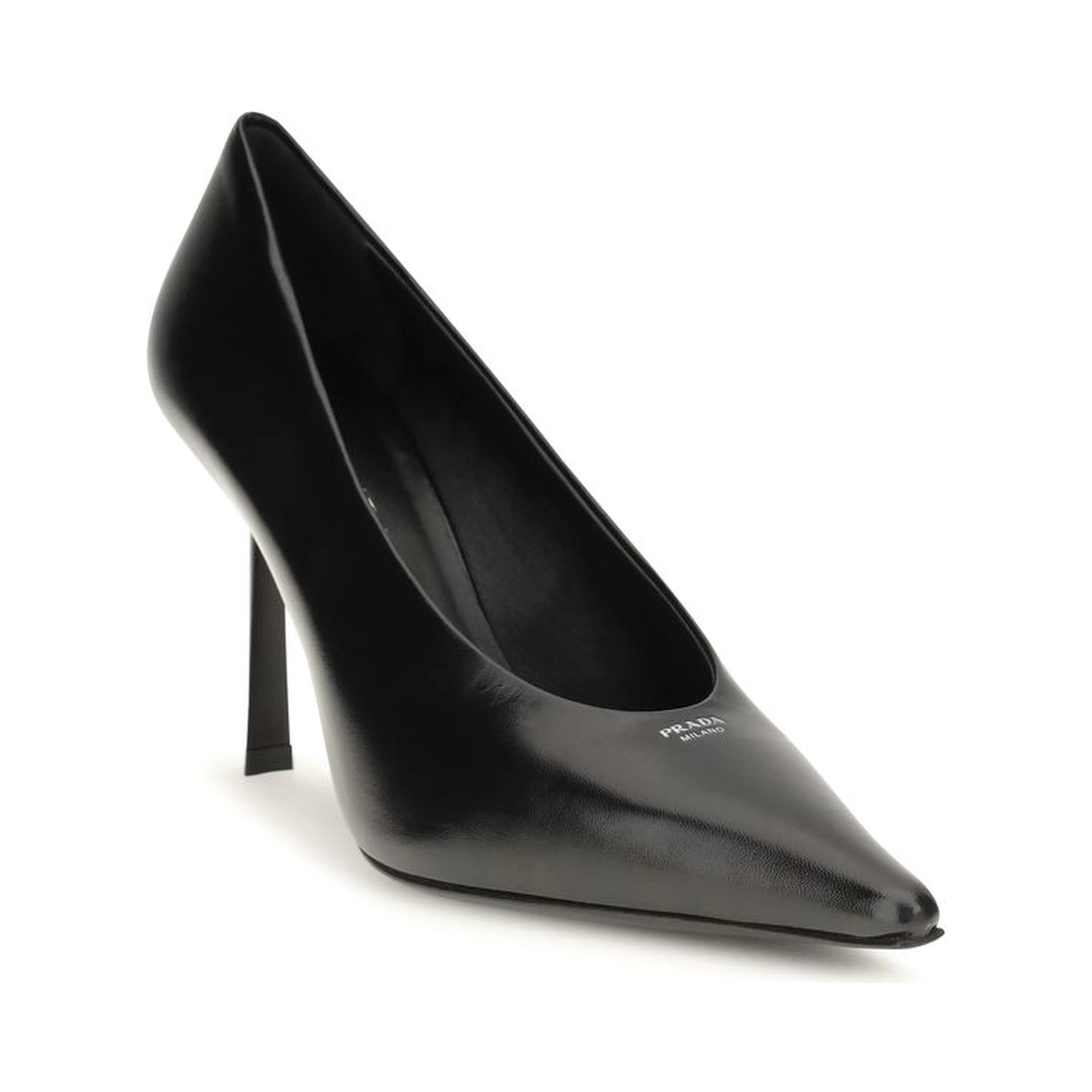 Black Goatskin High Heel Pumps