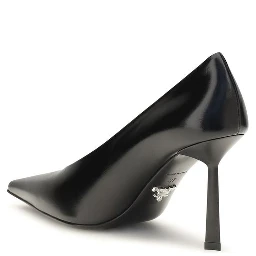 Black Goatskin High Heel Pumps
