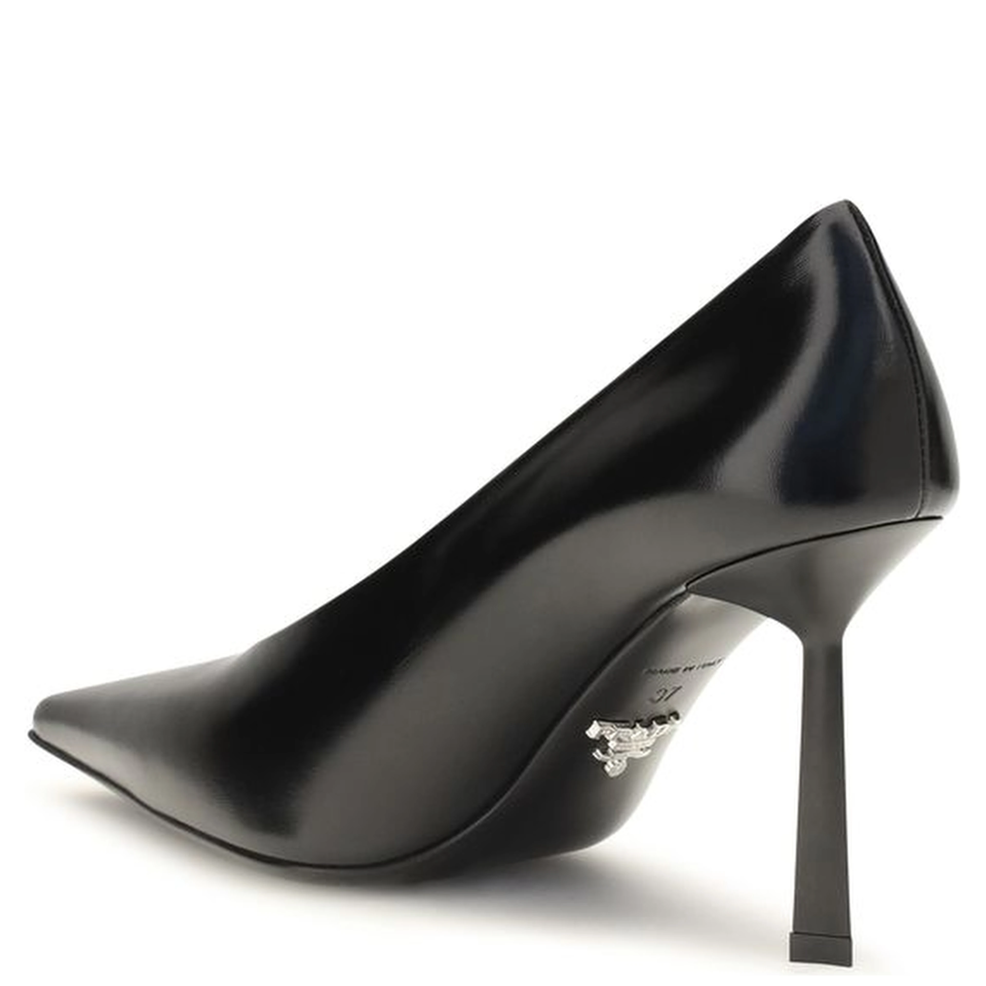 Black Goatskin High Heel Pumps