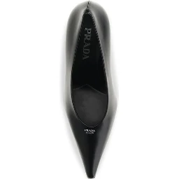 Black Goatskin High Heel Pumps