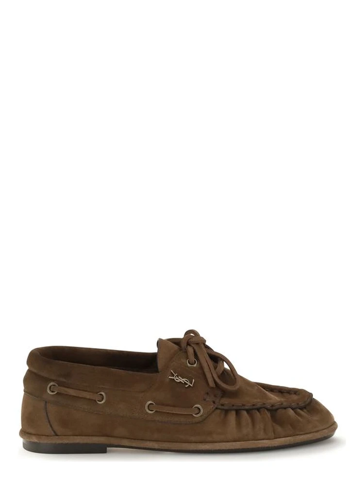 Brown Suede Leather Slip-On Loafers
