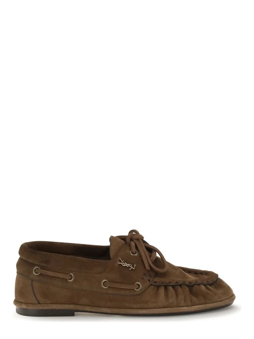 Brown Suede Leather Slip-On Loafers