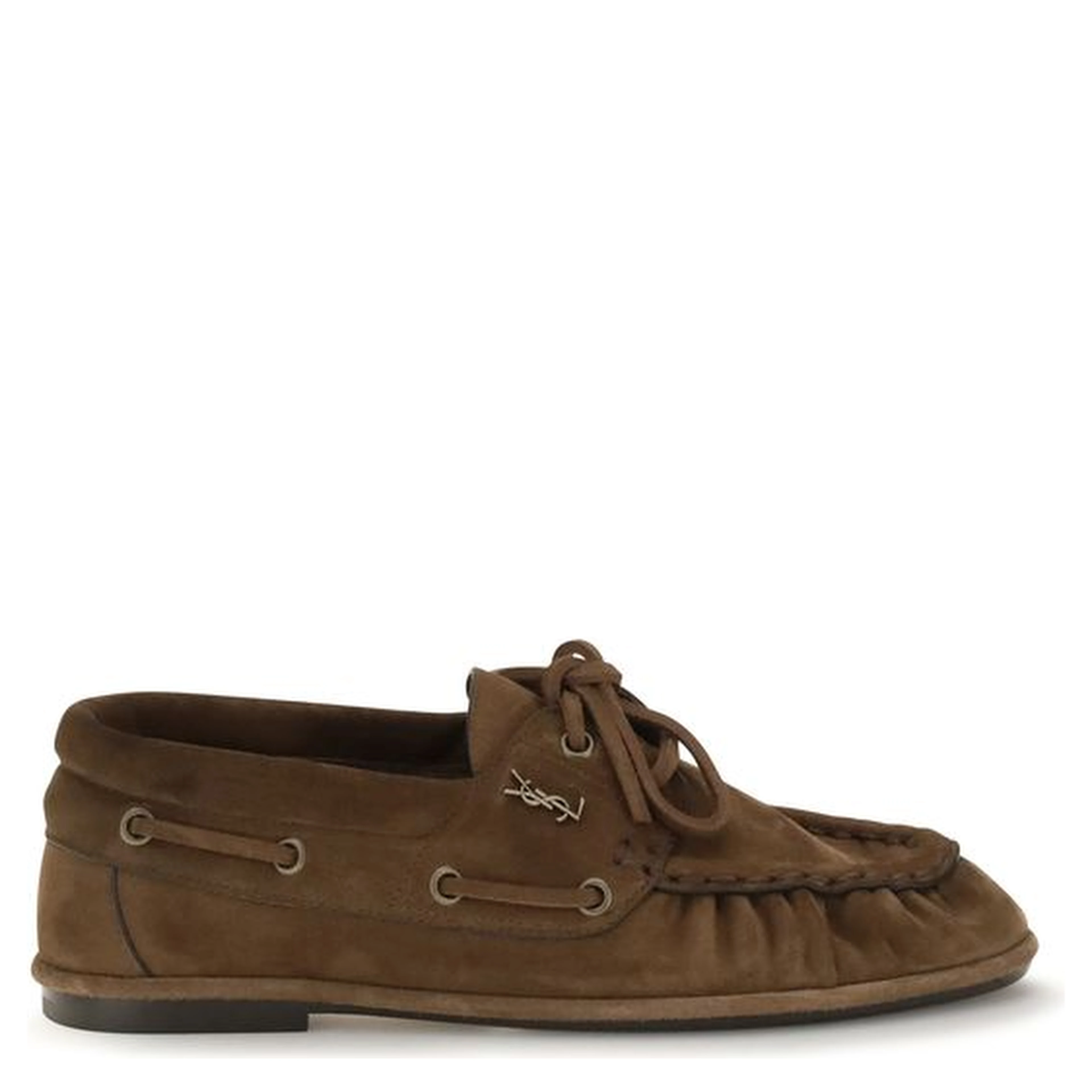 Brown Suede Leather Slip-On Loafers