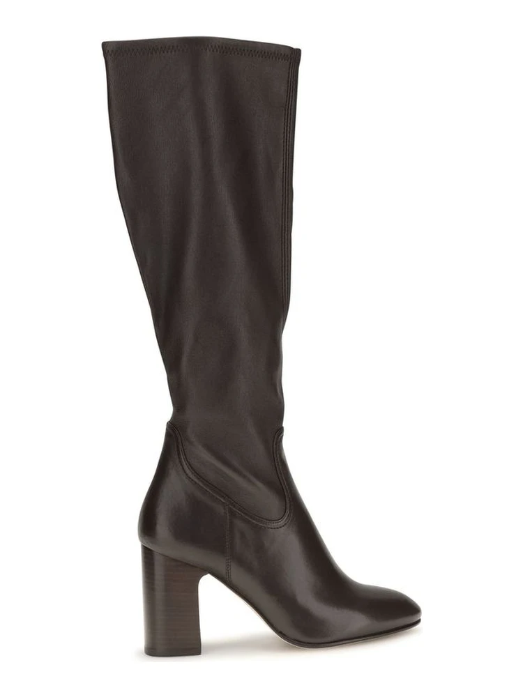 Black Calf Leather Bos Taurus High Heel Boots