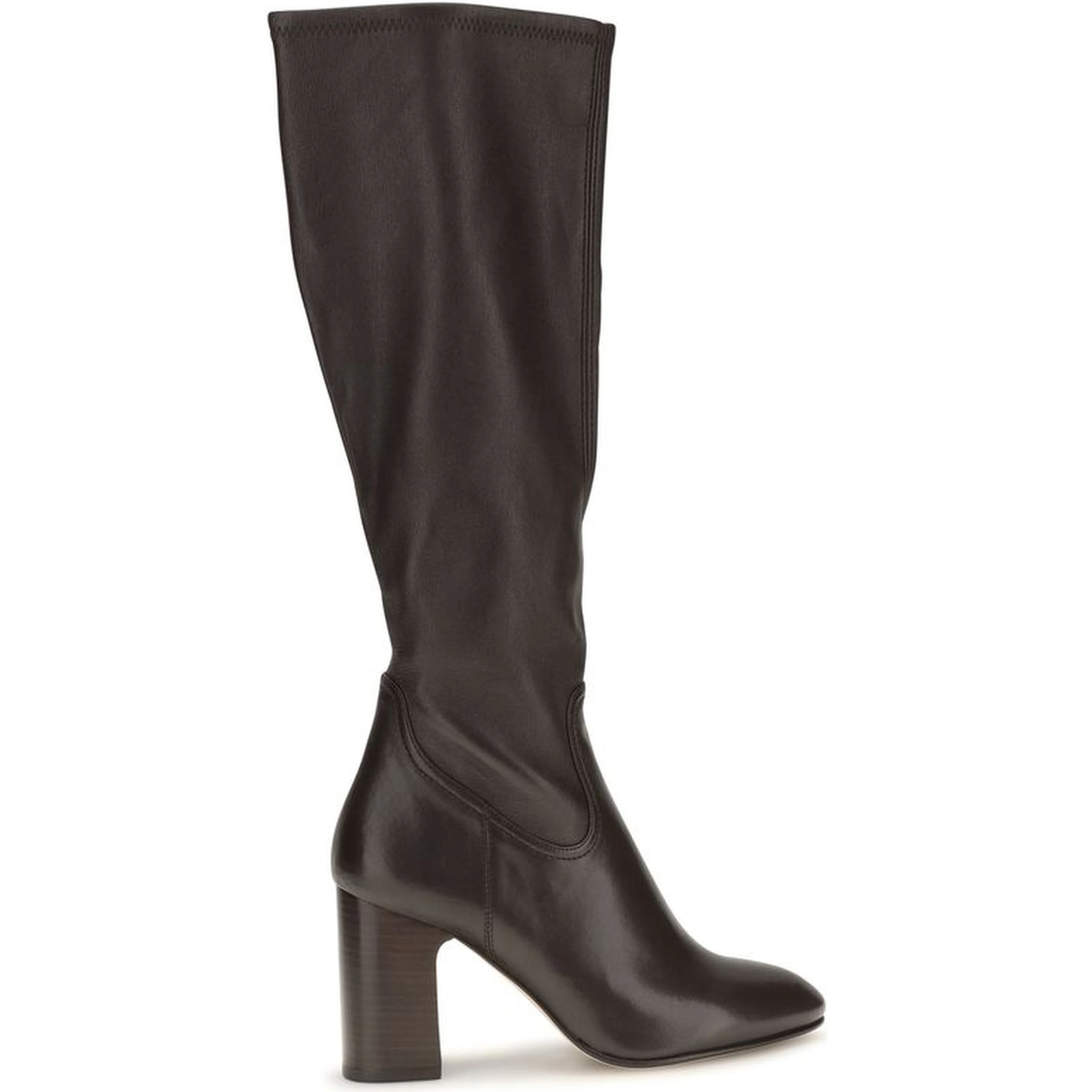 Black Calf Leather Bos Taurus High Heel Boots