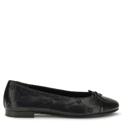 Black Calf Leather Bos Taurus Ballet Flats