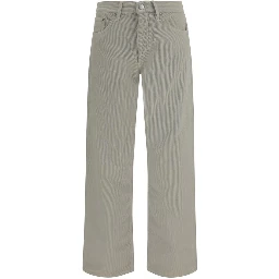 Gray Cotton Casual Pants