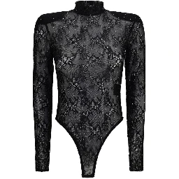 Black Nylon Bodysuit
