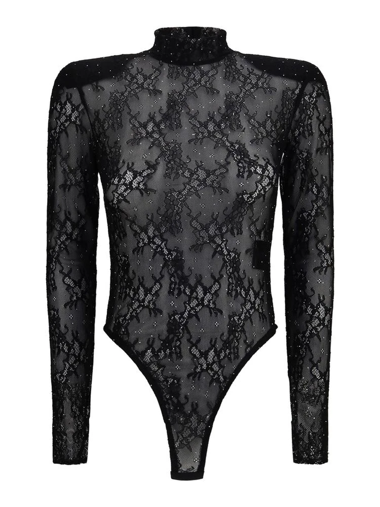 Black Nylon Bodysuit