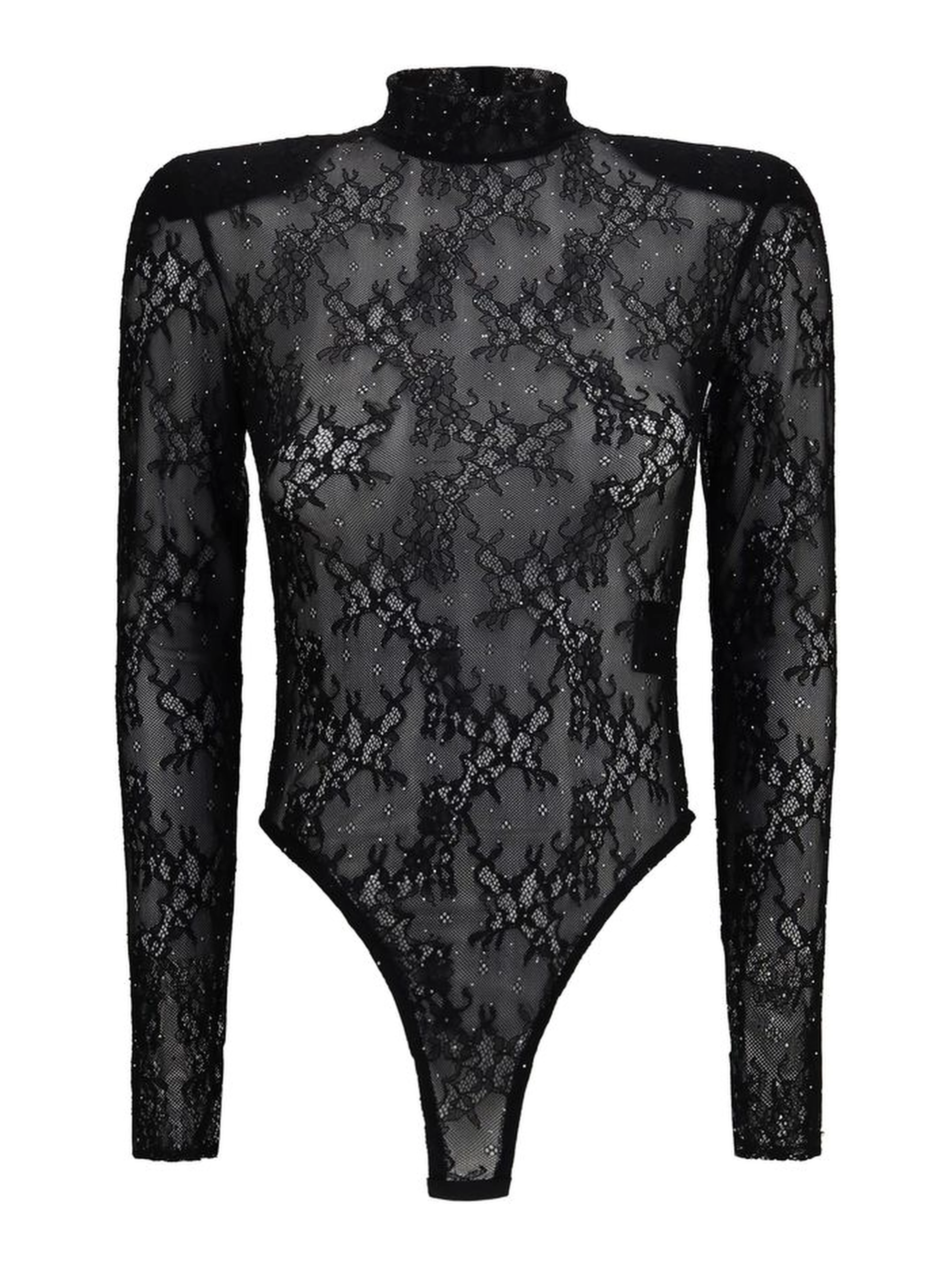 Black Nylon Bodysuit