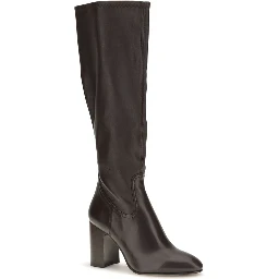 Black Calf Leather Bos Taurus High Heel Boots