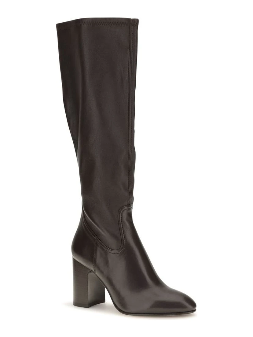 Black Calf Leather Bos Taurus High Heel Boots