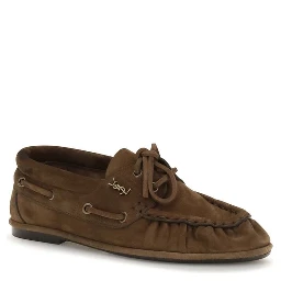 Brown Suede Leather Slip-On Loafers