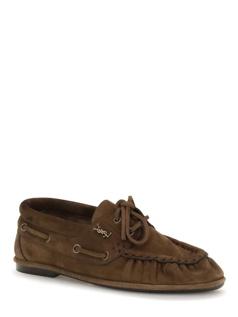 Brown Suede Leather Slip-On Loafers