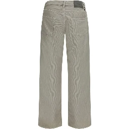 Gray Cotton Casual Pants