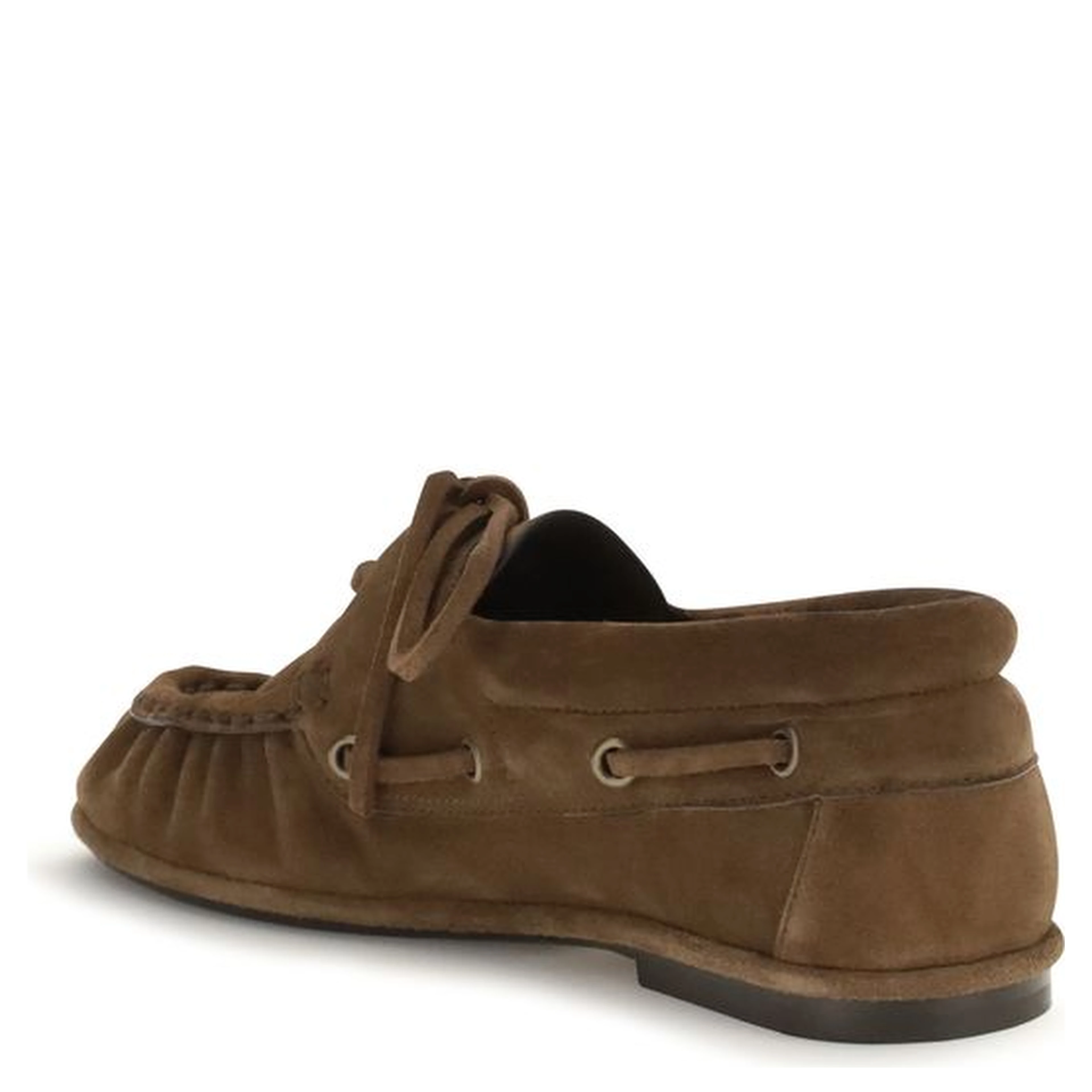 Brown Suede Leather Slip-On Loafers