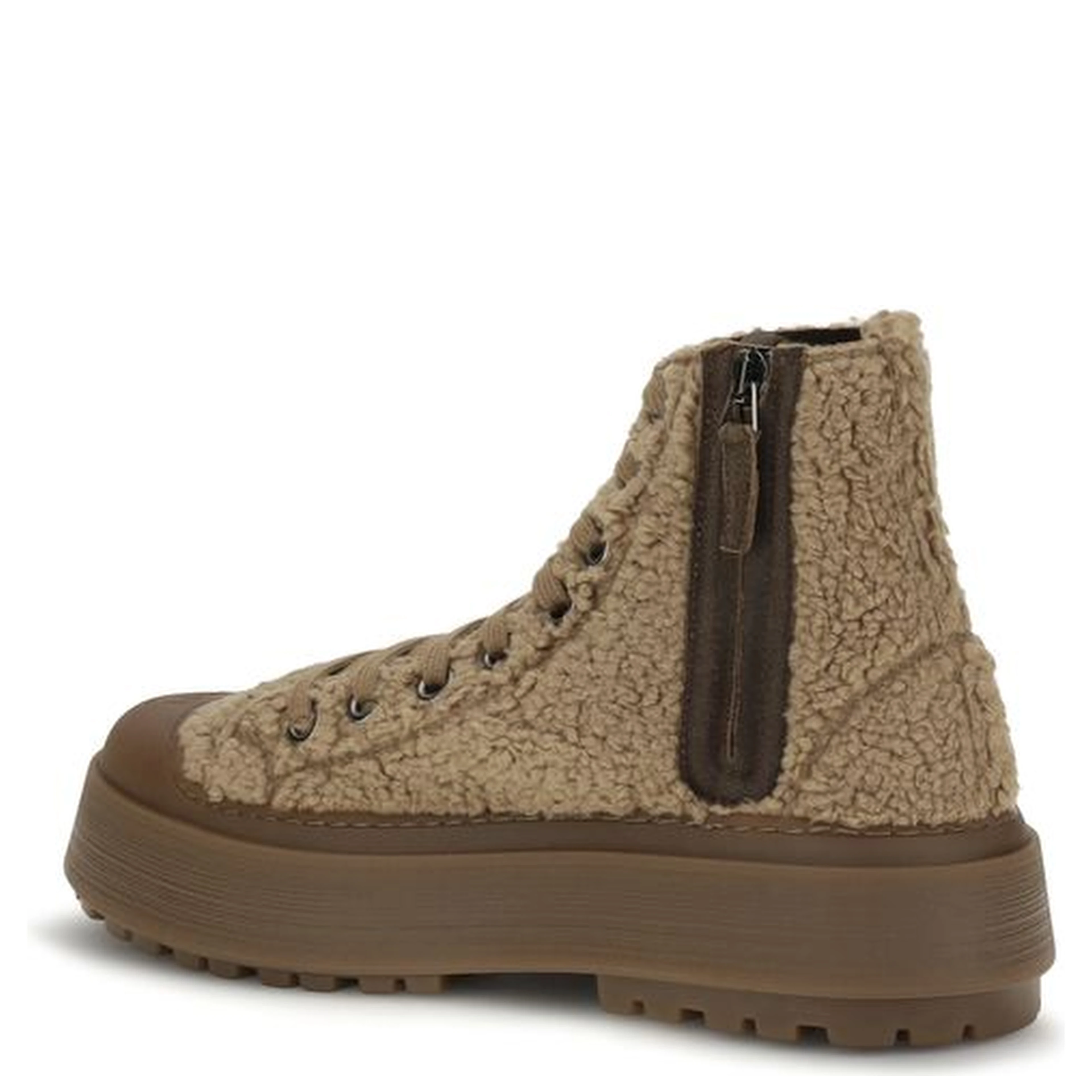 Brown Polyester Athletic Sneakers