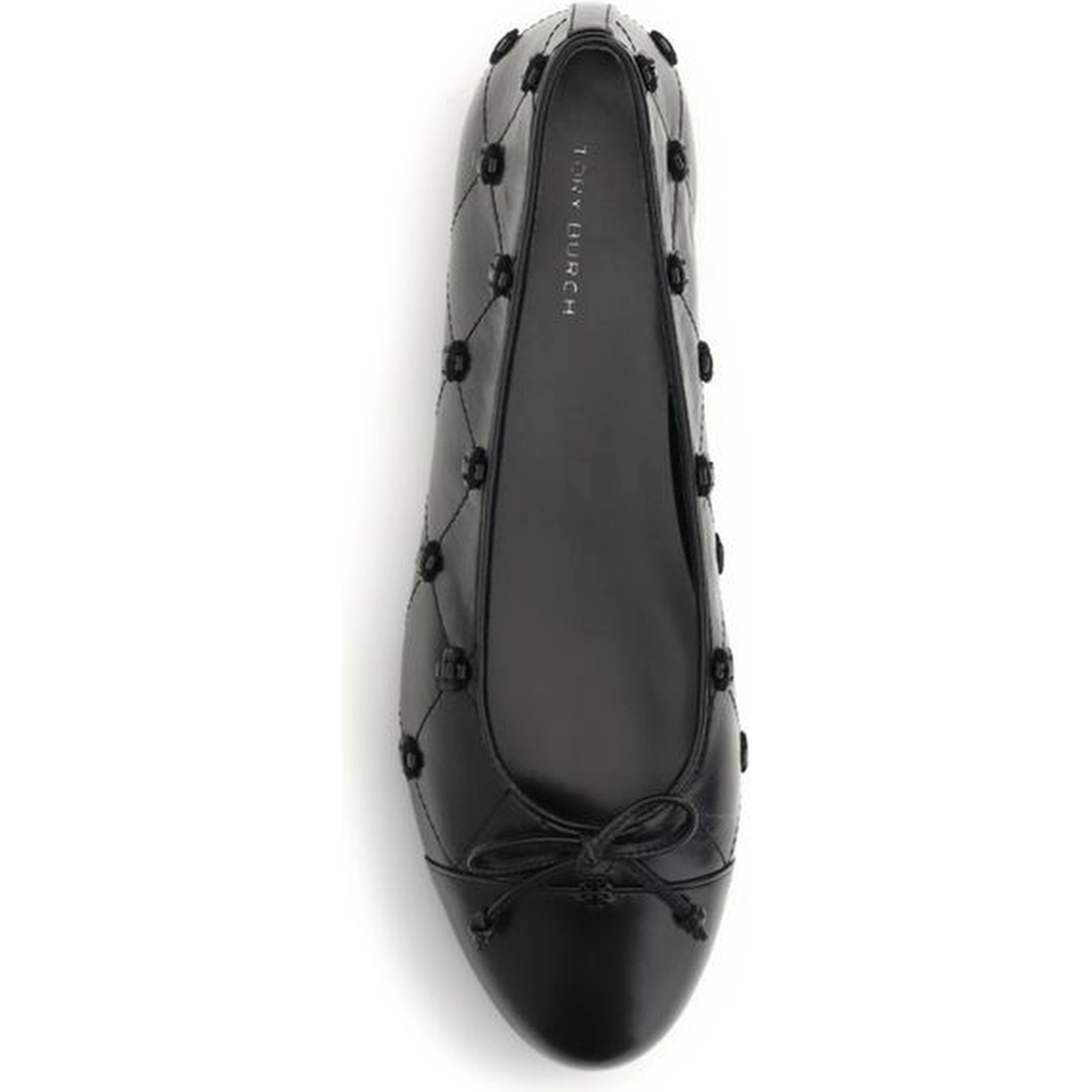 Black Calf Leather Bos Taurus Ballet Flats