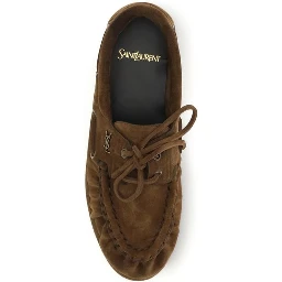 Brown Suede Leather Slip-On Loafers