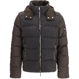 Gray Goose Down Full-Length Jacket