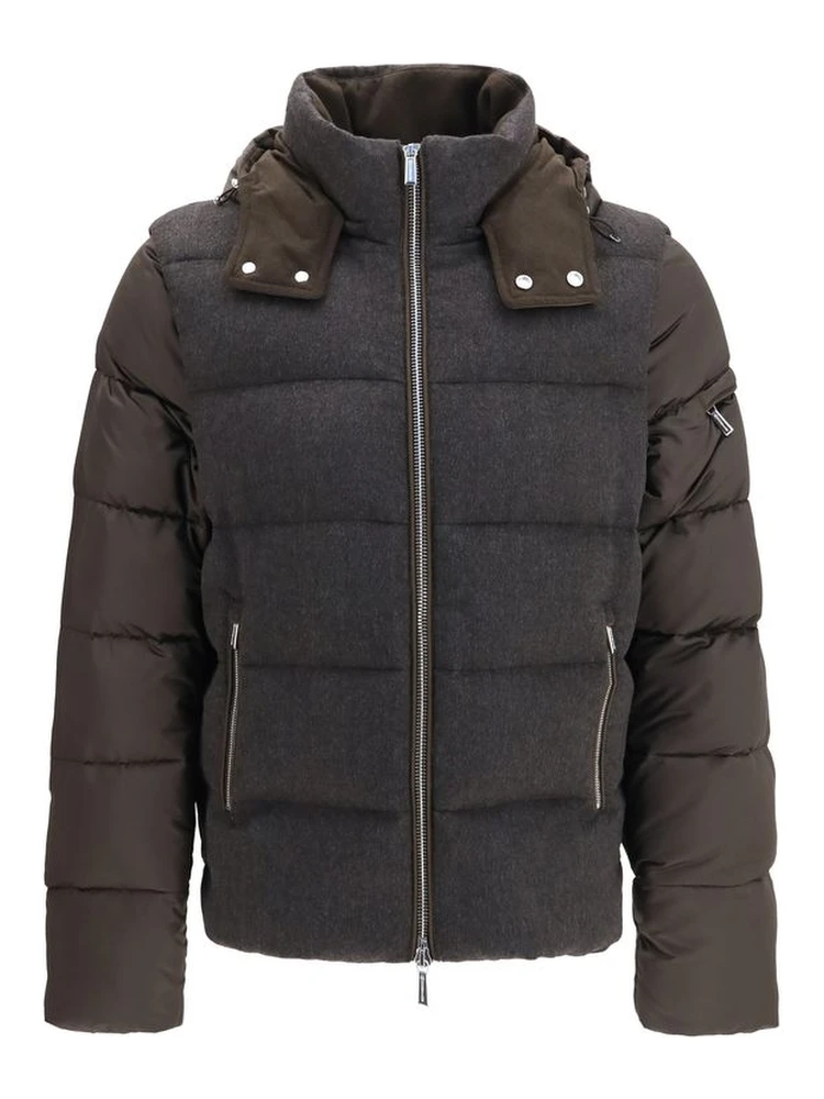 Gray Goose Down Full-Length Jacket