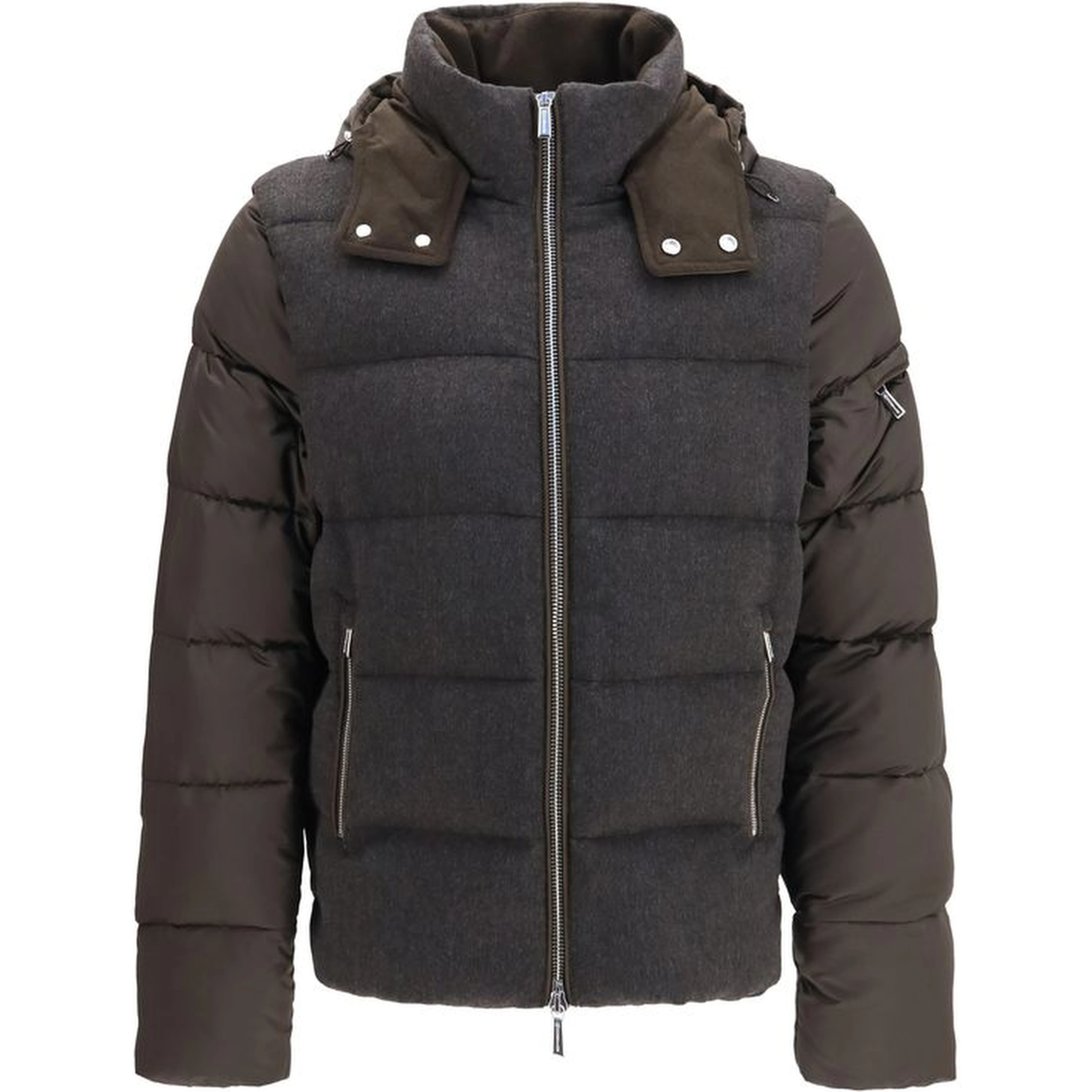 Gray Goose Down Full-Length Jacket