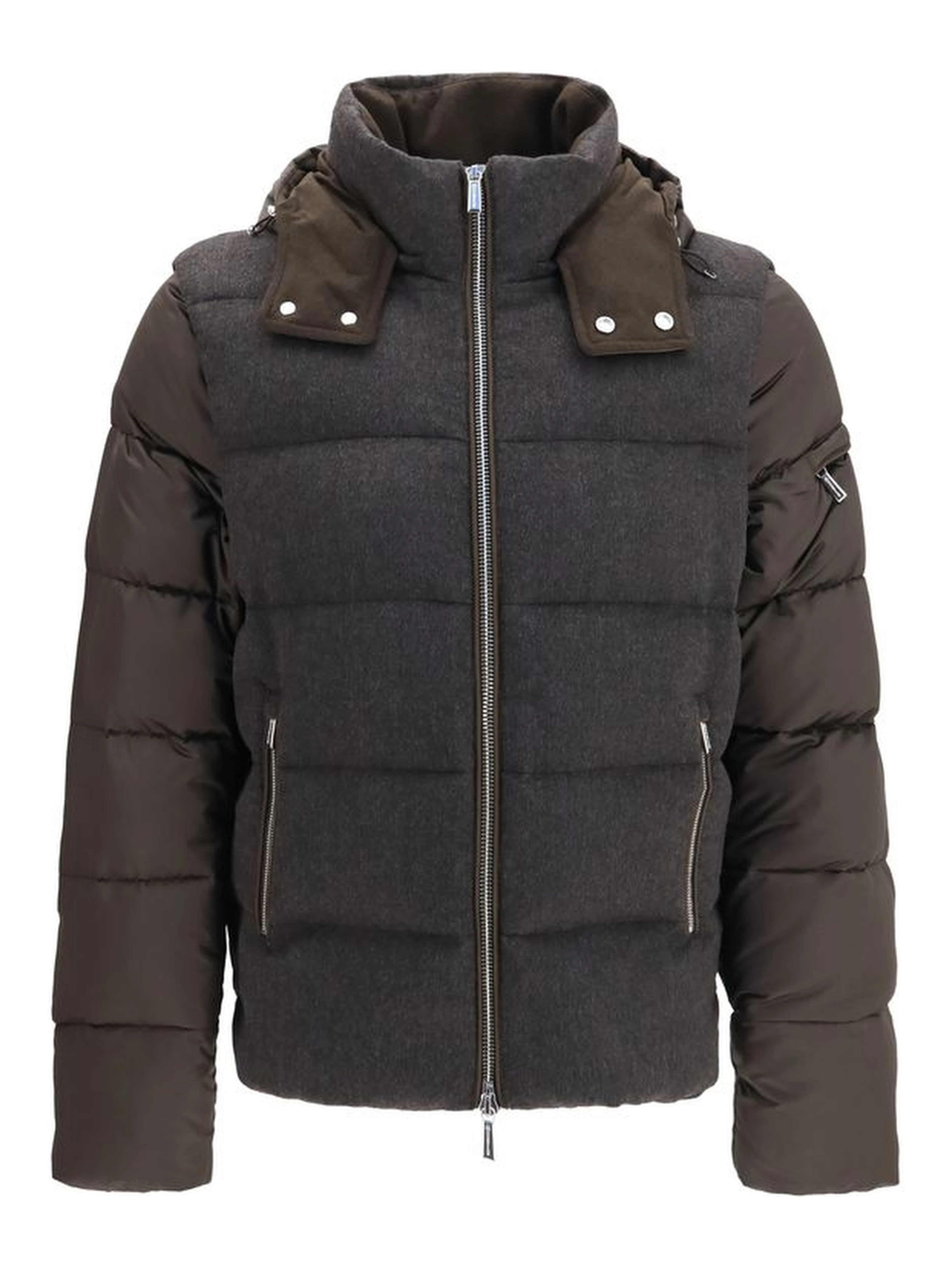 Gray Goose Down Full-Length Jacket