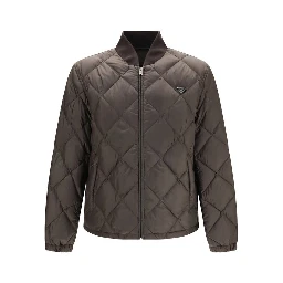 Bicolor Recycled Polyester Full-Length Jacket