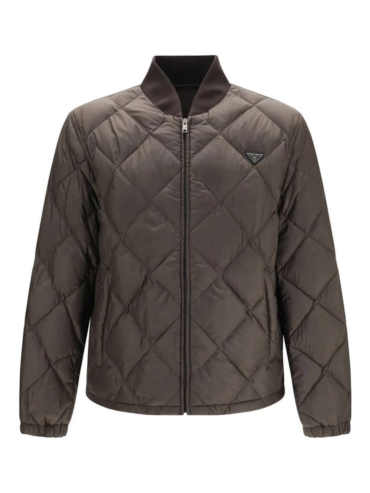 Bicolor Recycled Polyester Full-Length Jacket