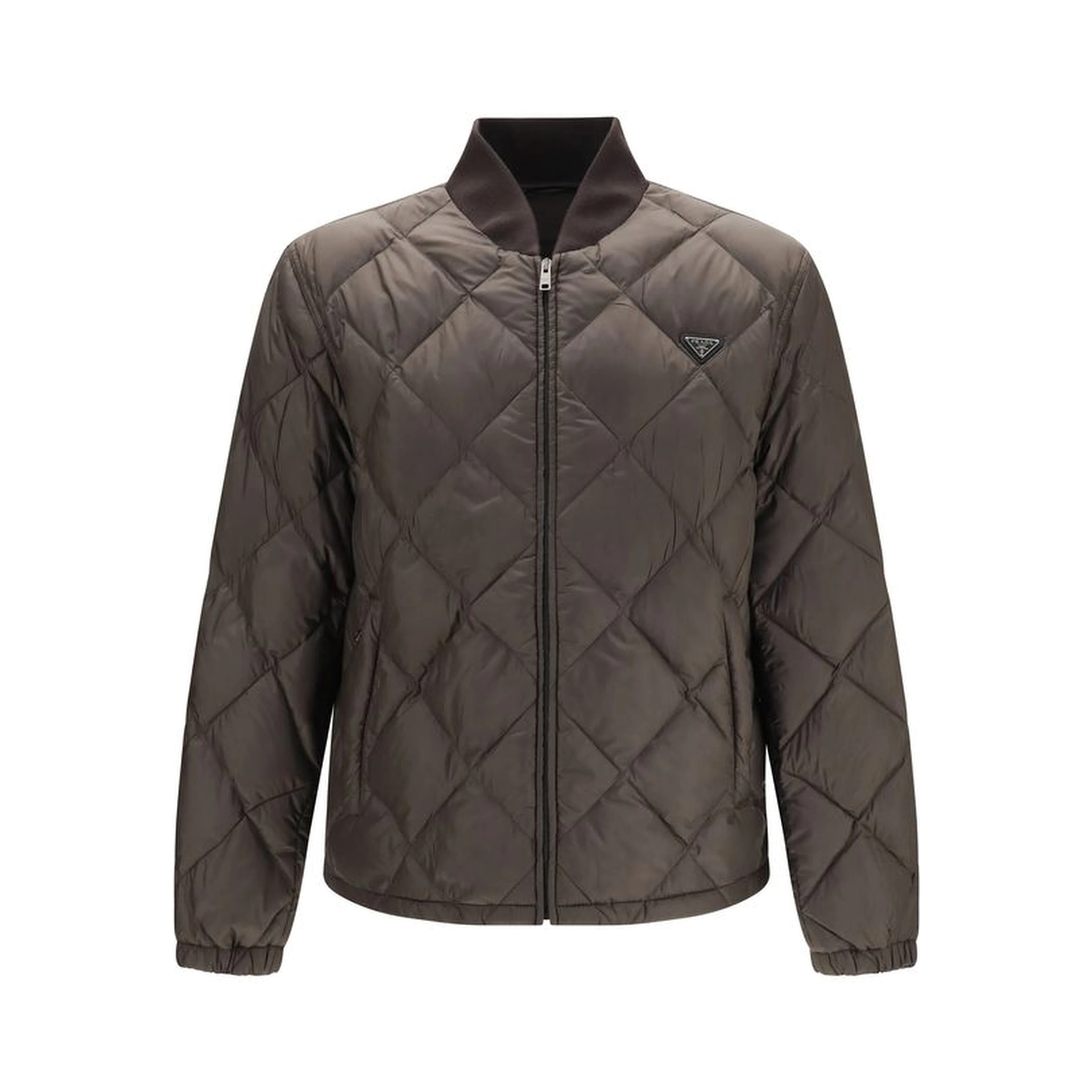 Bicolor Recycled Polyester Full-Length Jacket