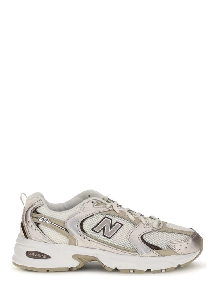 Beige Fabric Athletic Sneakers