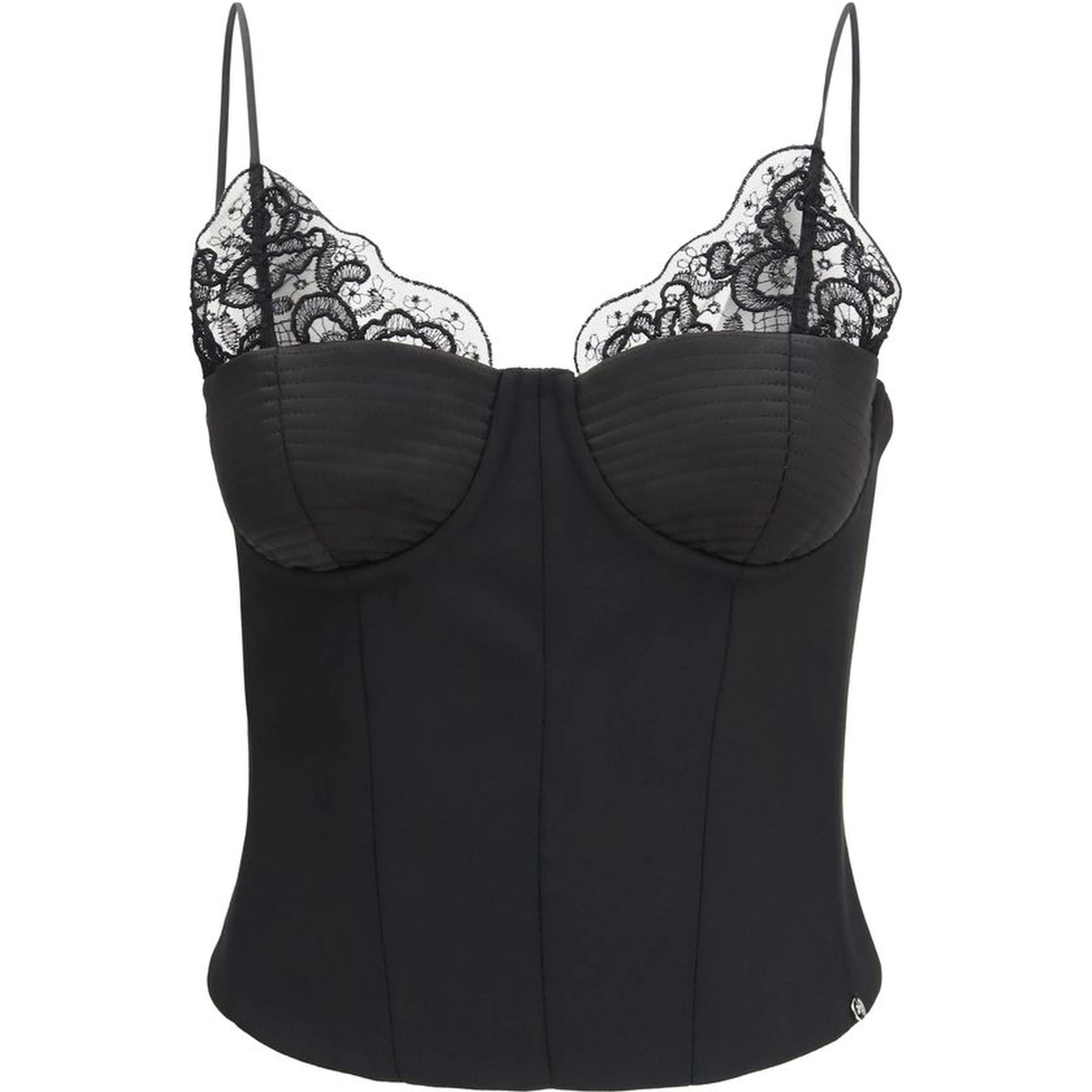 Black Polyester Sleeveles T-Shirt