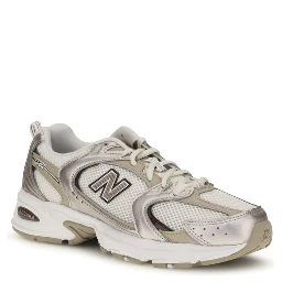 Beige Fabric Athletic Sneakers