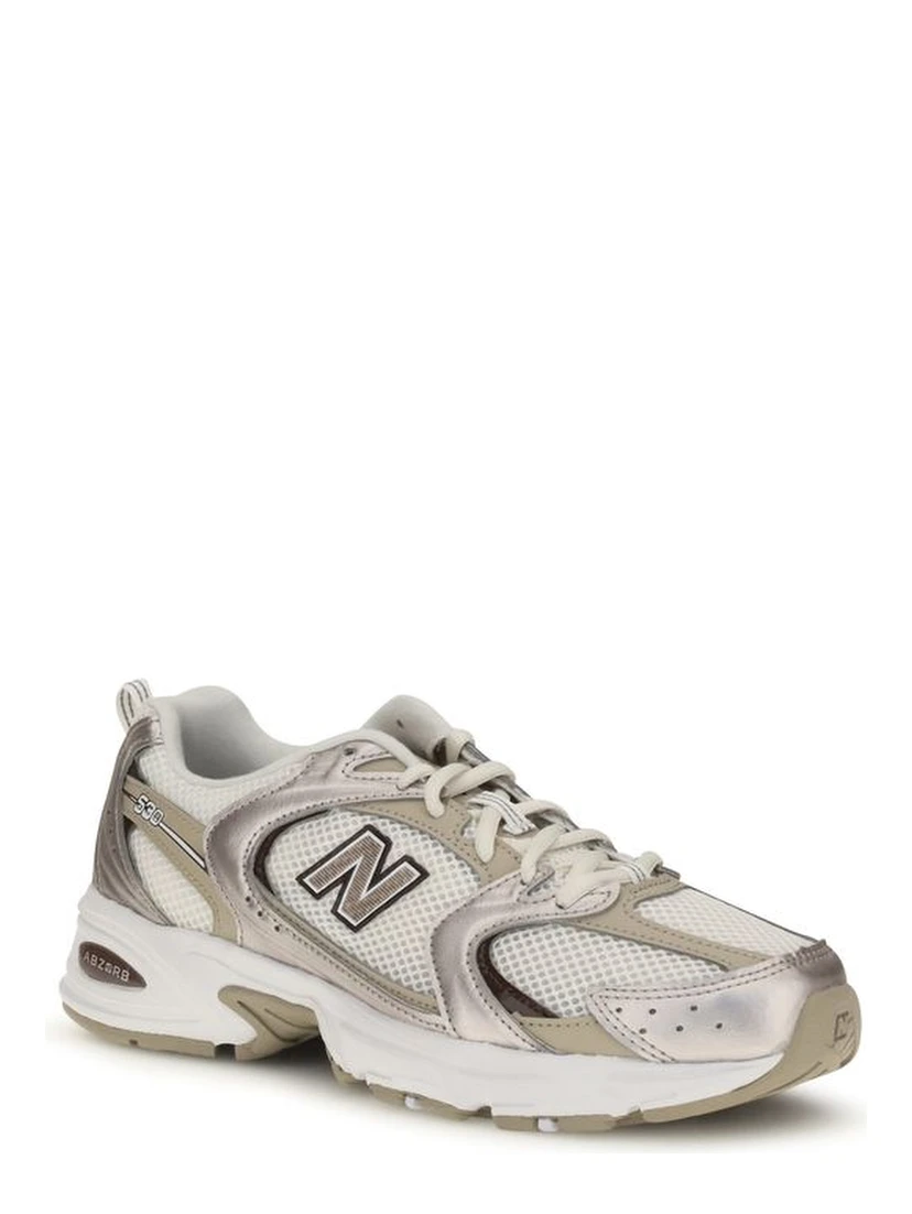 Beige Fabric Athletic Sneakers
