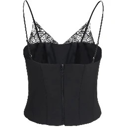 Black Polyester Sleeveles T-Shirt