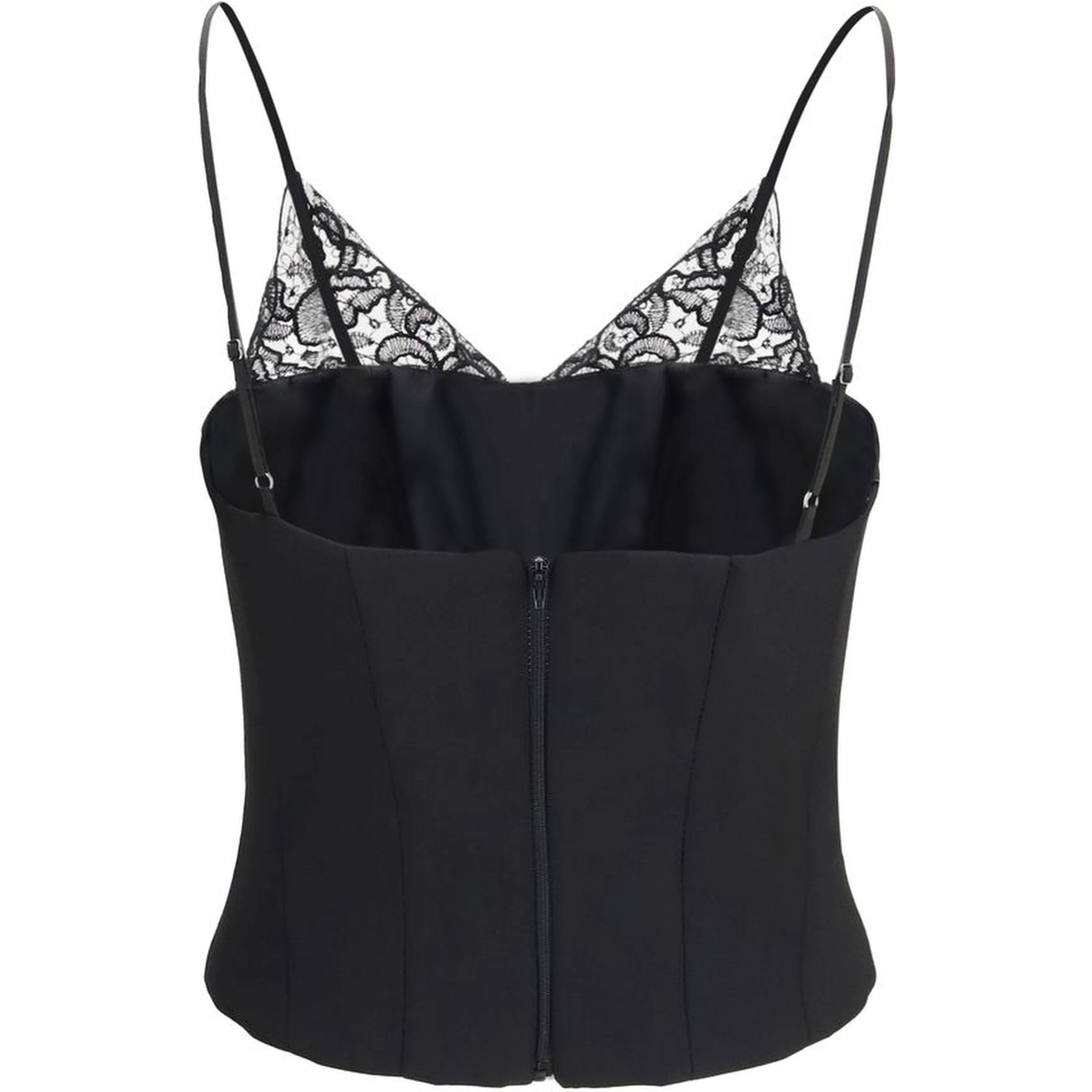 Black Polyester Sleeveles T-Shirt