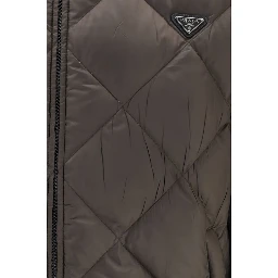 Bicolor Recycled Polyester Full-Length Jacket