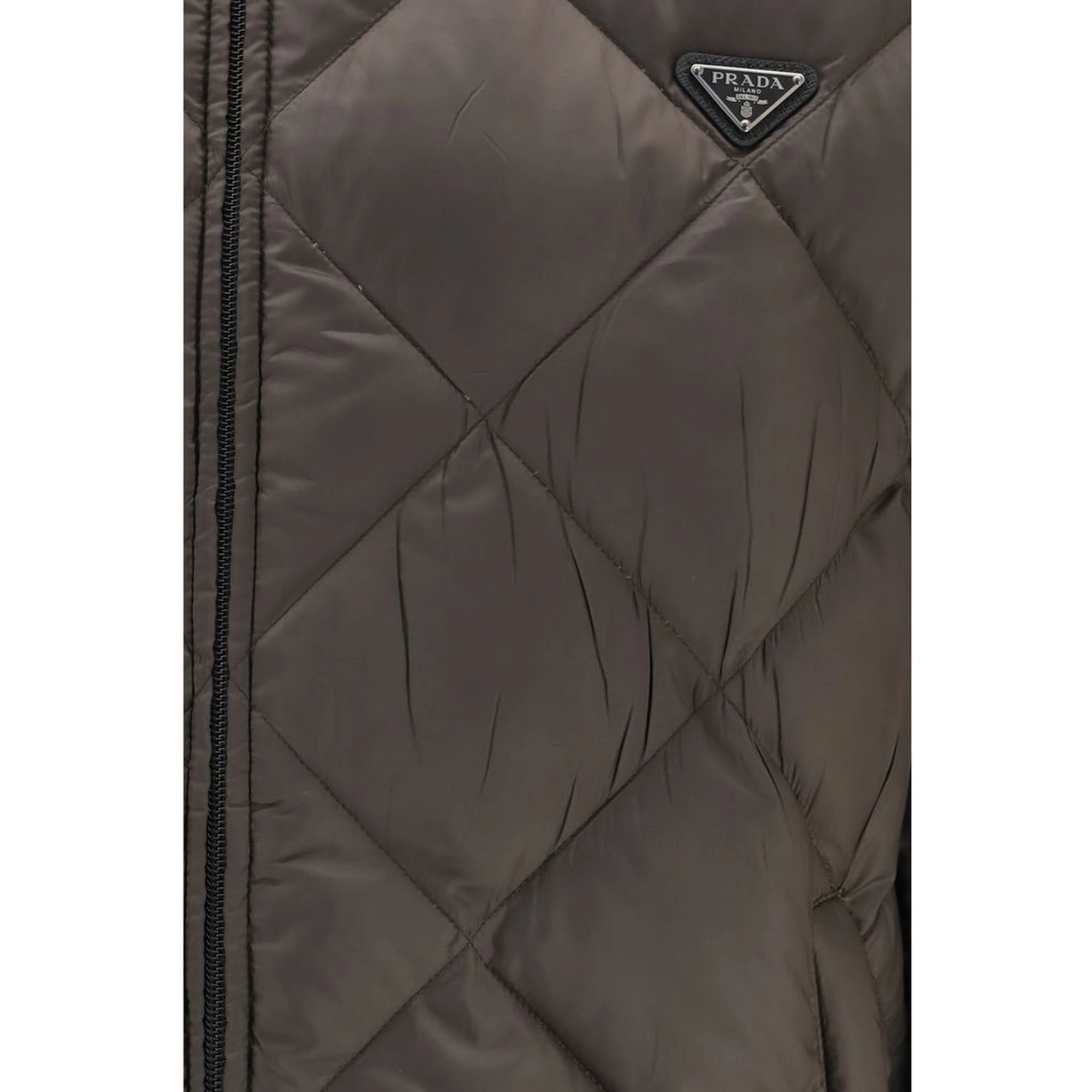 Bicolor Recycled Polyester Full-Length Jacket