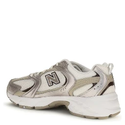 Beige Fabric Athletic Sneakers