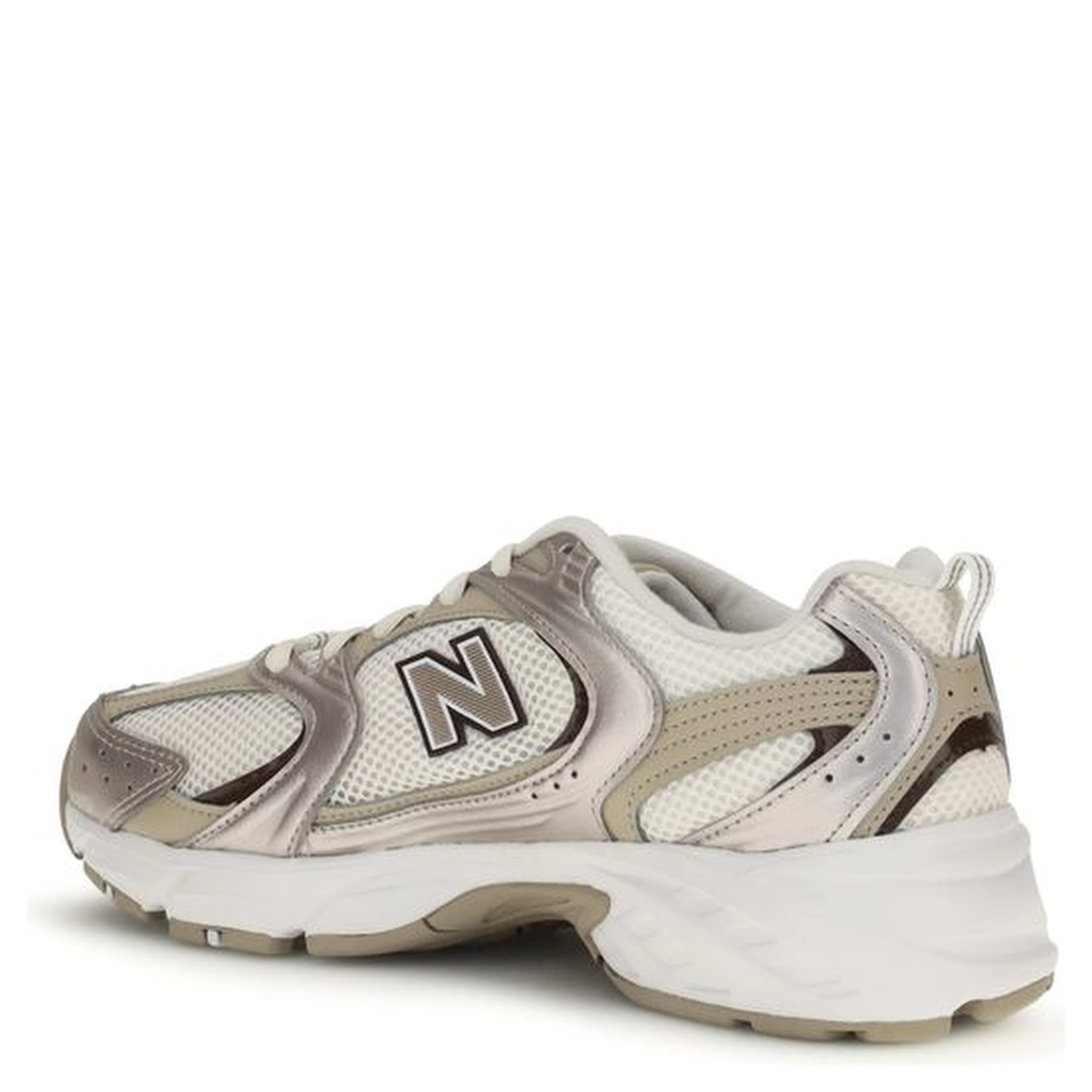 Beige Fabric Athletic Sneakers