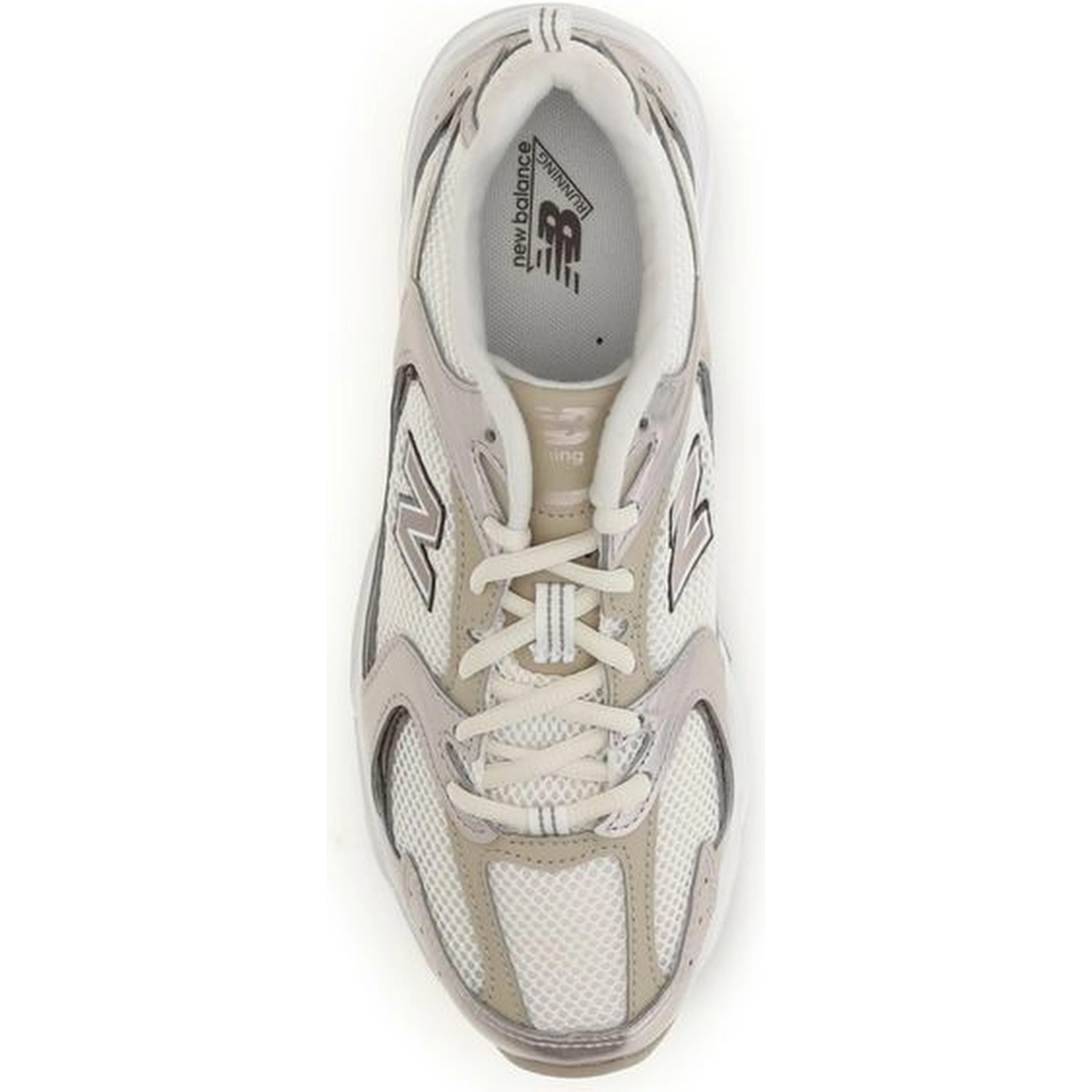 Beige Fabric Athletic Sneakers
