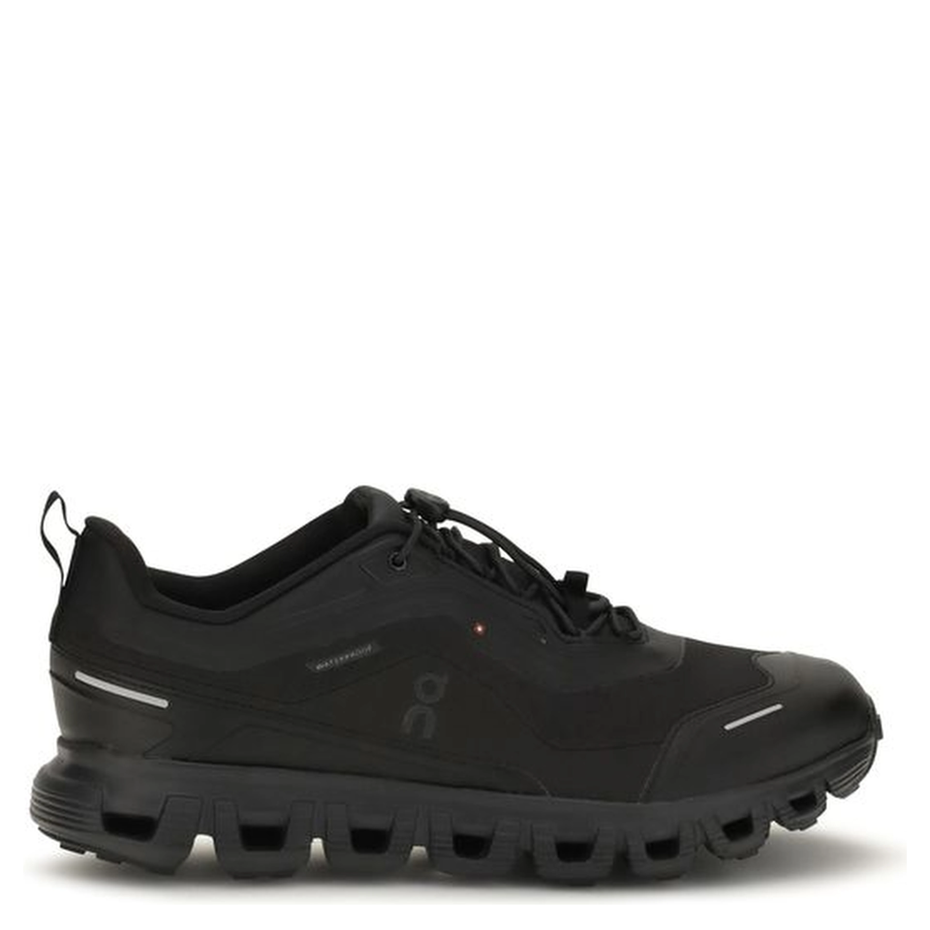 Black Polyester Athletic Sneakers