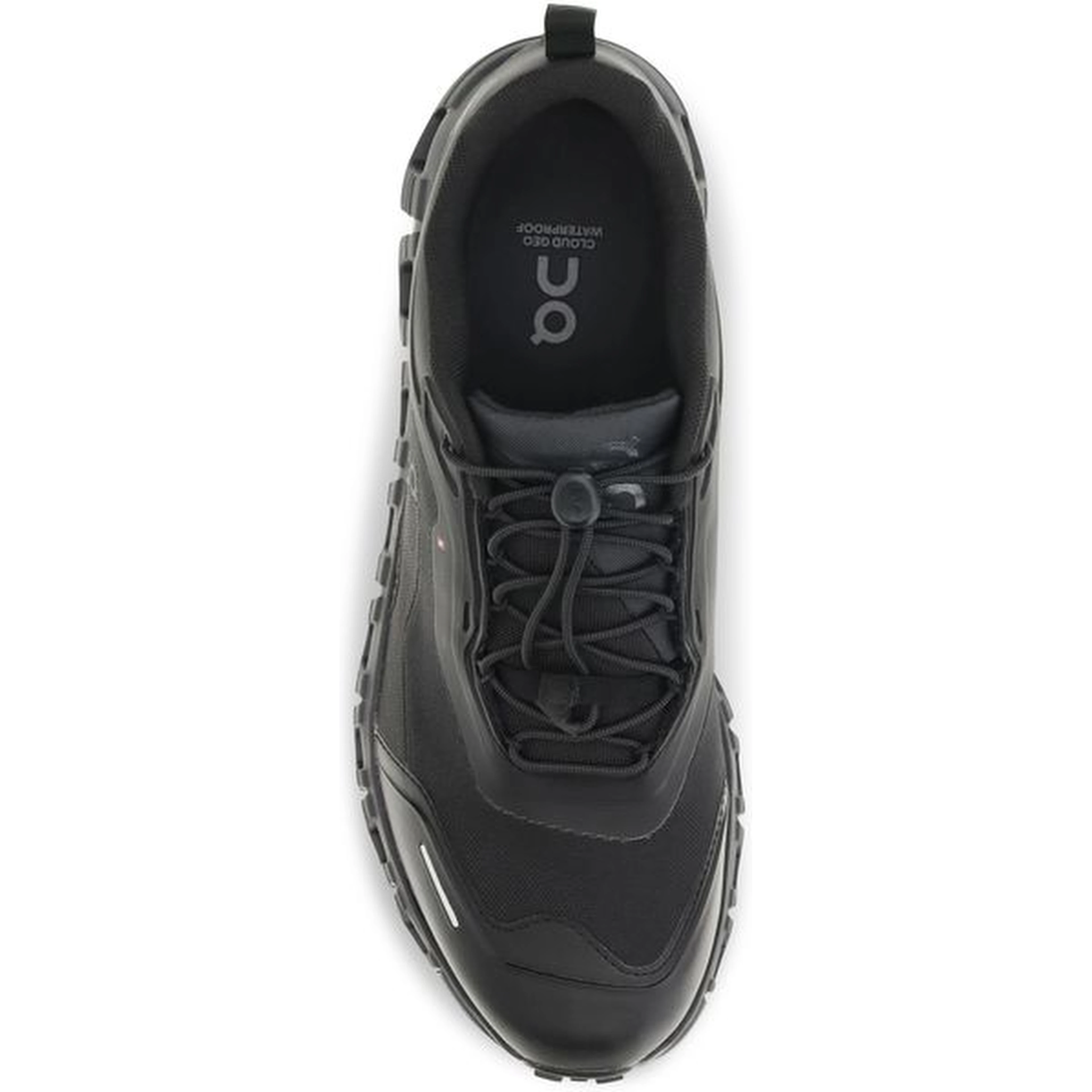 Black Polyester Athletic Sneakers