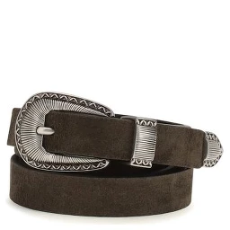 Brown Suede Leather Belt