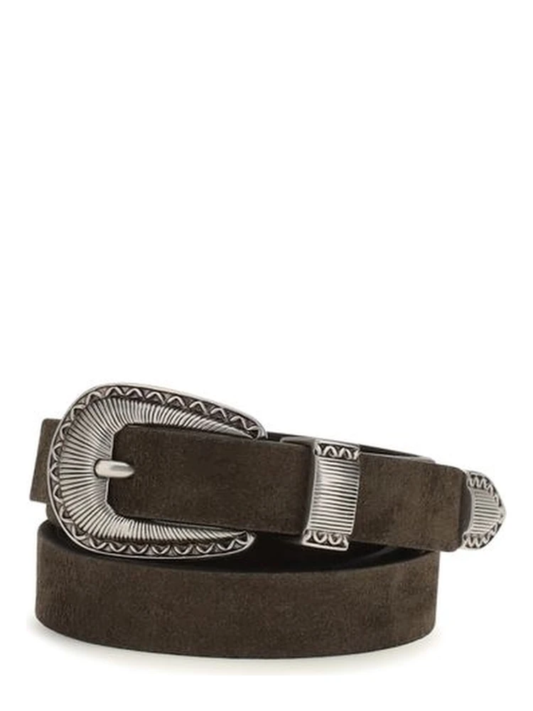 Brown Suede Leather Belt