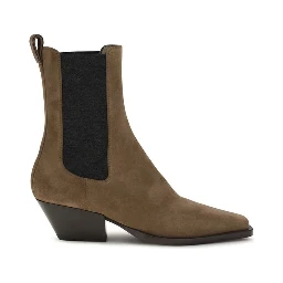 Brown Calf Leather Bos Taurus Ankle Boots