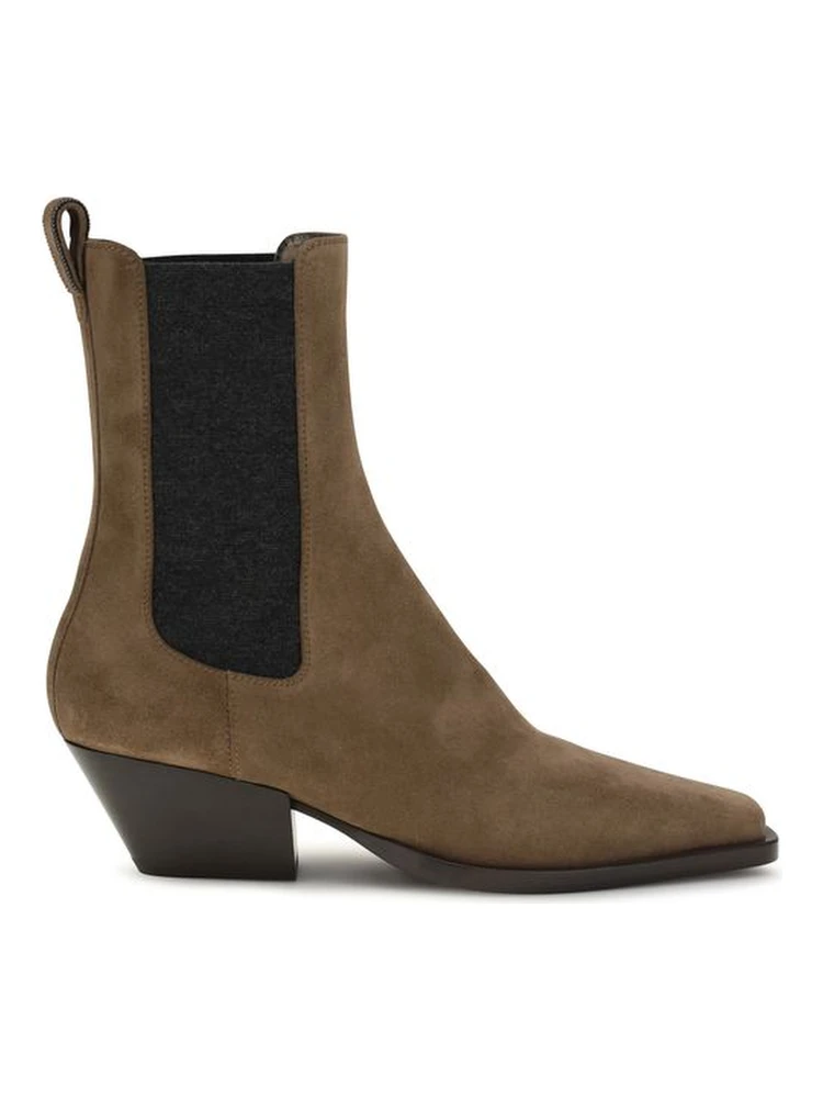 Brown Calf Leather Bos Taurus Ankle Boots