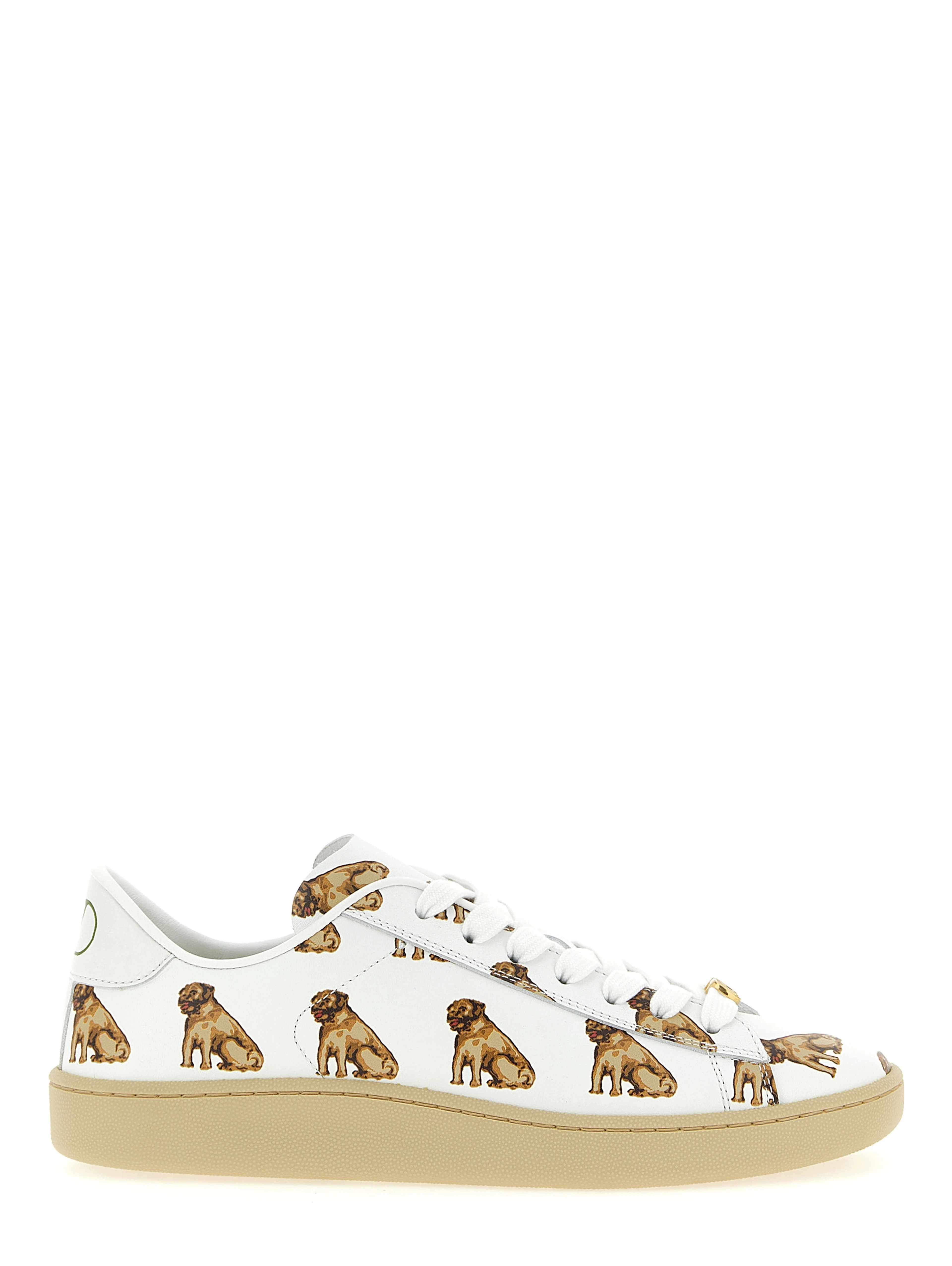 White Calfskin Low Top Sneakers