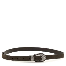 Brown Suede Leather Belt