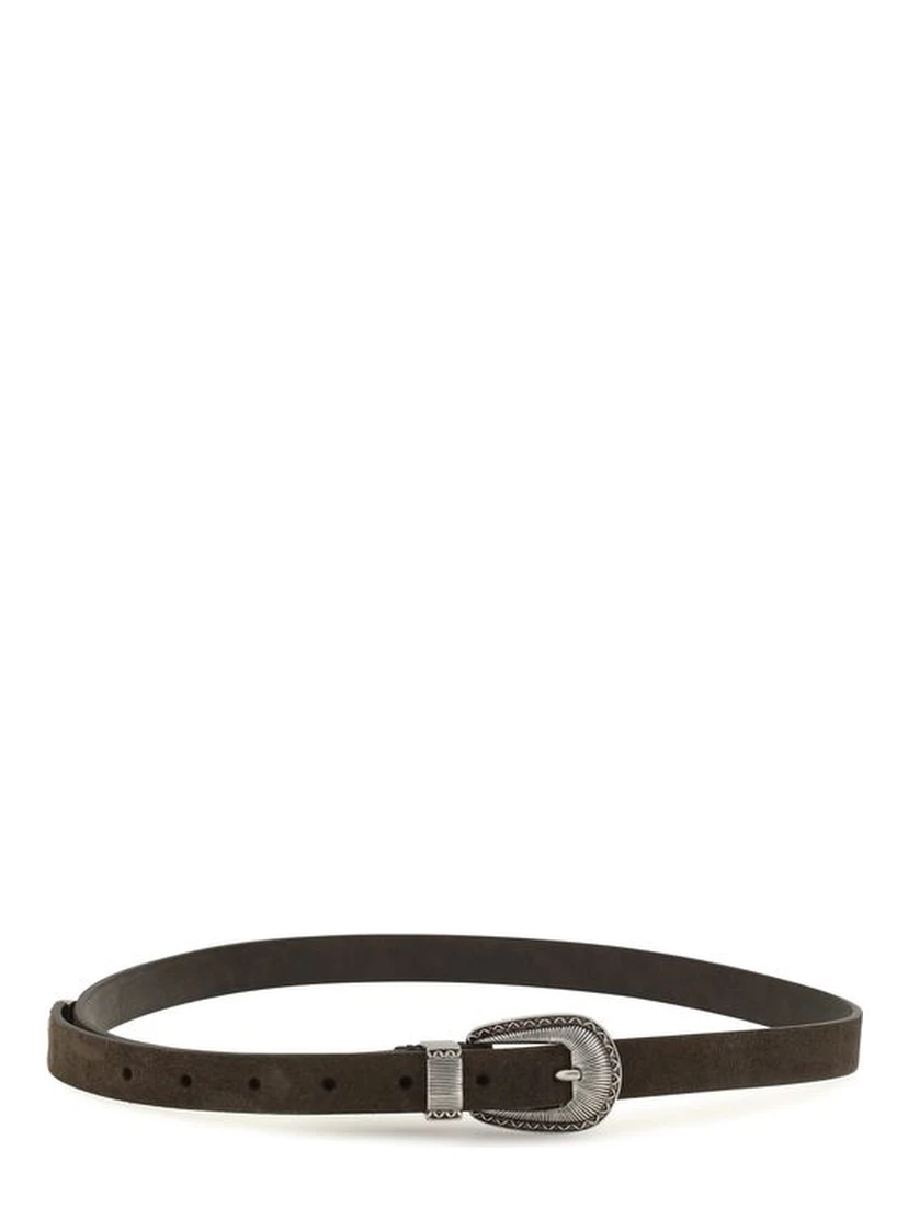 Brown Suede Leather Belt